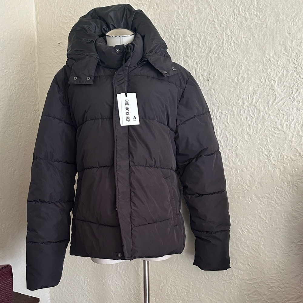 Zyia Active Black Puffer Winter Coat Jacket Parka Detachable Hood NWT XXXL
